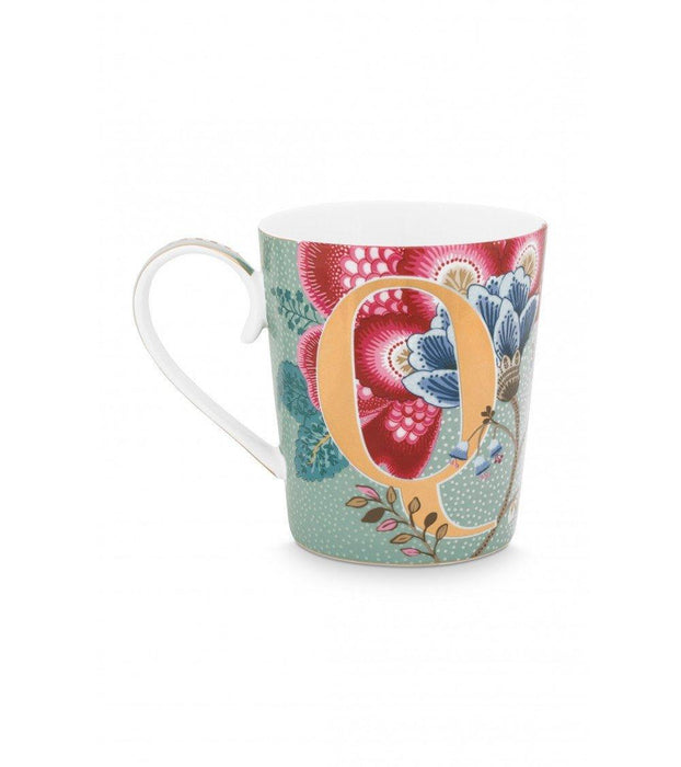 Pip Studio - Alphabet Mug Floral Fantasy Light Blue Q 350ml