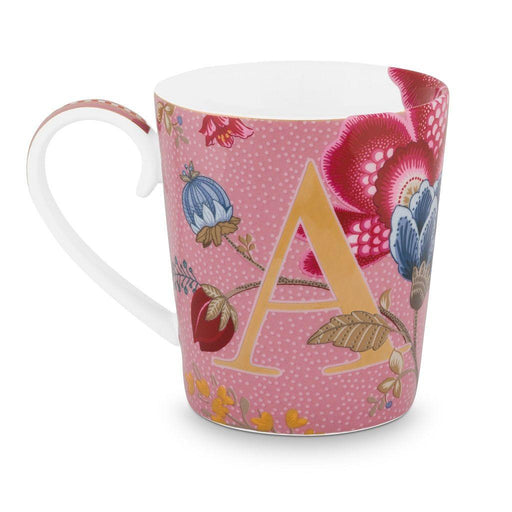 Pip Studio - Alphabet Mug Floral Fantasy Pink A 350ml | {{ collection.title }}