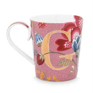 Pip Studio - Alphabet Mug Floral Fantasy Pink G 350ml | {{ collection.title }}