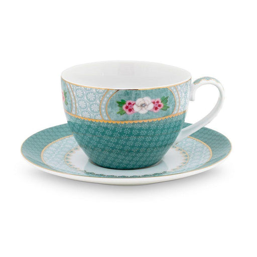 Pip Studio - Blushing Birds Blue Cappuccino Cup & Saucer | {{ collection.title }}