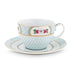 Pip Studio - Blushing Birds White Cappuccino Cup & Saucer | {{ collection.title }}