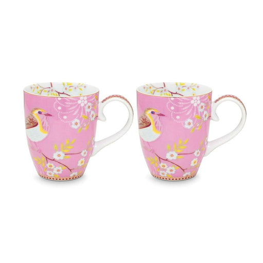 Pip Studio - Early Bird Set Of 2 Large Pink Mugs | {{ collection.title }}