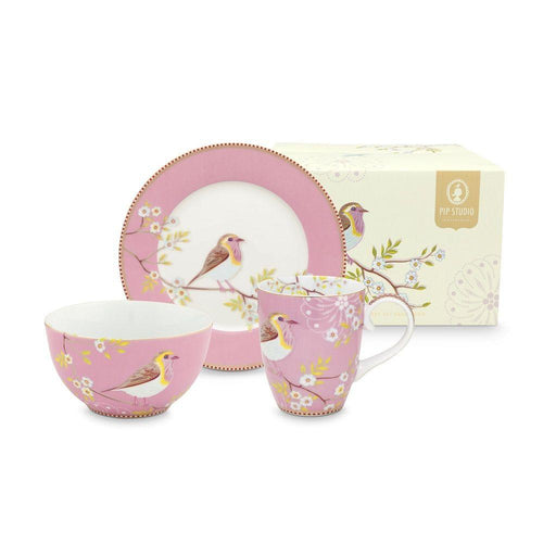 Pip Studio - Early Bird Set of 3 Breakfast Set Pink | {{ collection.title }}