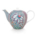 Pip Studio Flower Festival Large Teapot Light Blue 1.6ltr - LemonSalt