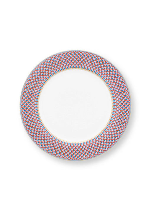 Pip Studio - Flower Festival Plate - Scallop Red & Light Blue (26.5cm) | {{ collection.title }}