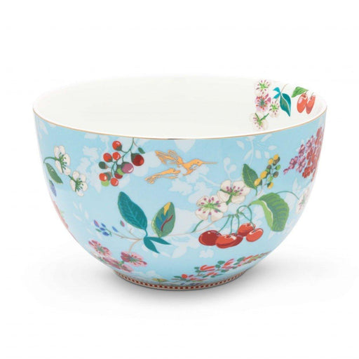 Pip Studio - Hummingbirds Bowl Blue 23cm Floral 2.0 - LemonSalt