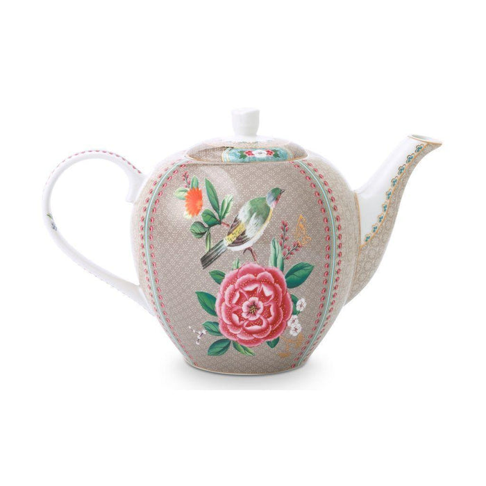 Pip Studio - Khaki Blushing Birds Large TeaPot