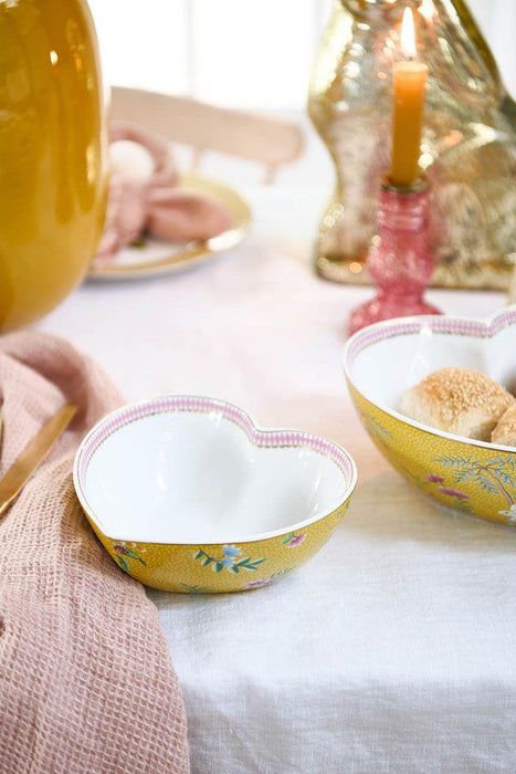 Pip Studio - La Majorelle Baking Dish Heart - Yellow (16cm) - LemonSalt