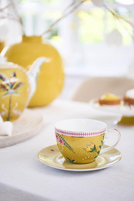 Pip Studio - La Majorelle Cappuccino Cups & Saucers - Yellow (280ml) - LemonSalt