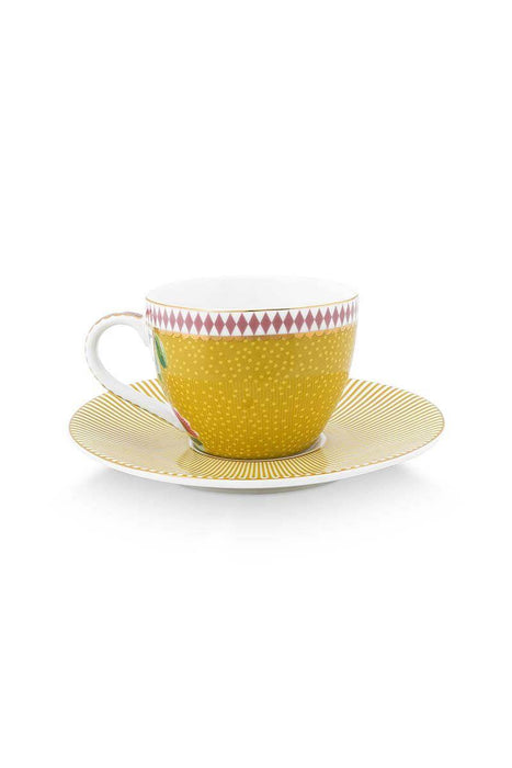Pip Studio - La Majorelle Espresso Cups & Saucers - Yellow (120ml) - LemonSalt