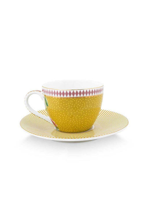 Pip Studio - La Majorelle Espresso Cups & Saucers - Yellow (120ml) - LemonSalt