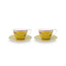 Pip Studio - La Majorelle Set of 2 Cappuccino Cups & Saucers - Yellow (280ml) - LemonSalt