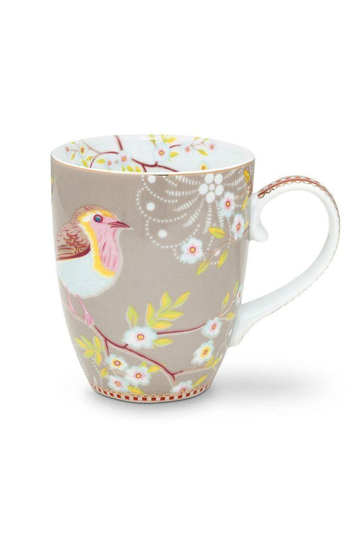 Pip Studio - Large Mug Early Bird Khaki Floral 2.0 | {{ collection.title }}