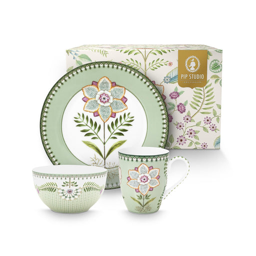 Pip Studio - Lily & Lotus Breakfast Set - Light Green (Set of 3) - LemonSalt