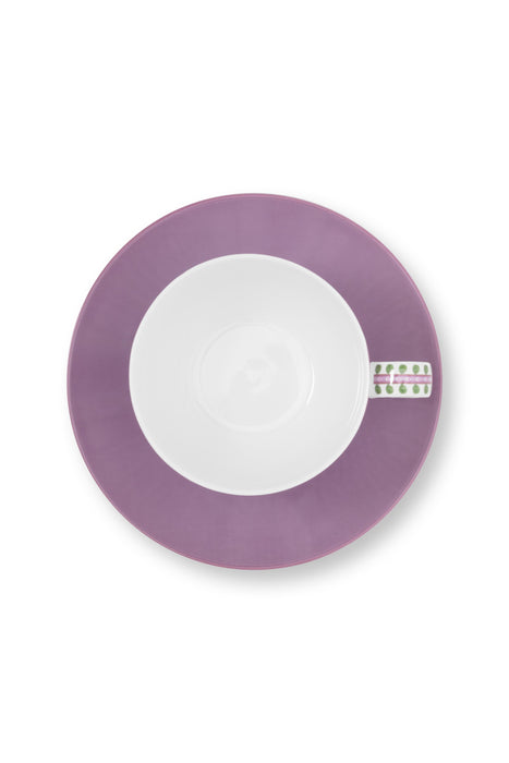 Pip Studio - Lily & Lotus Cups & Saucers - Lilac (Set of 2) - LemonSalt