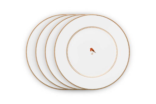 Pip Studio - Love Birds Plates (Set of 4) - White (21cm) | {{ collection.title }}