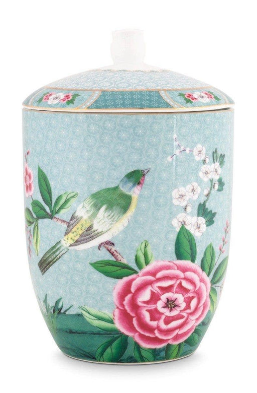 Pip Studio Storage Jar Blushing Birds Blue 1.5ltr - LemonSalt