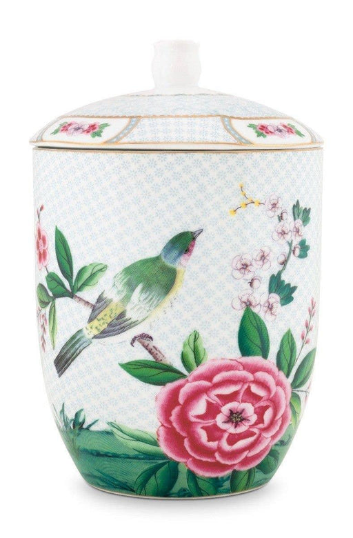 Pip Studio Storage Jar Blushing Birds White 1.5ltr - LemonSalt