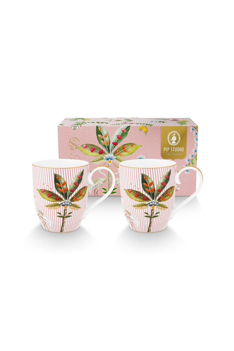 Pip Studio - Xl La Majorelle Pink 450ml Mug (Set of 2 ) - LemonSalt