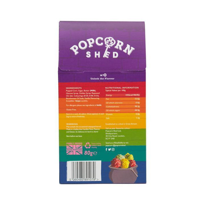 Popcorn Shed Rainbow Vanilla Caramel Popcorn (80g)