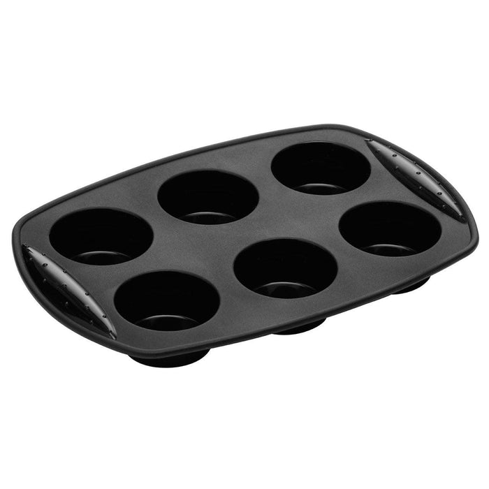 Premier Housewares 6 Cup Black Silicone Muffin Mould | {{ collection.title }}