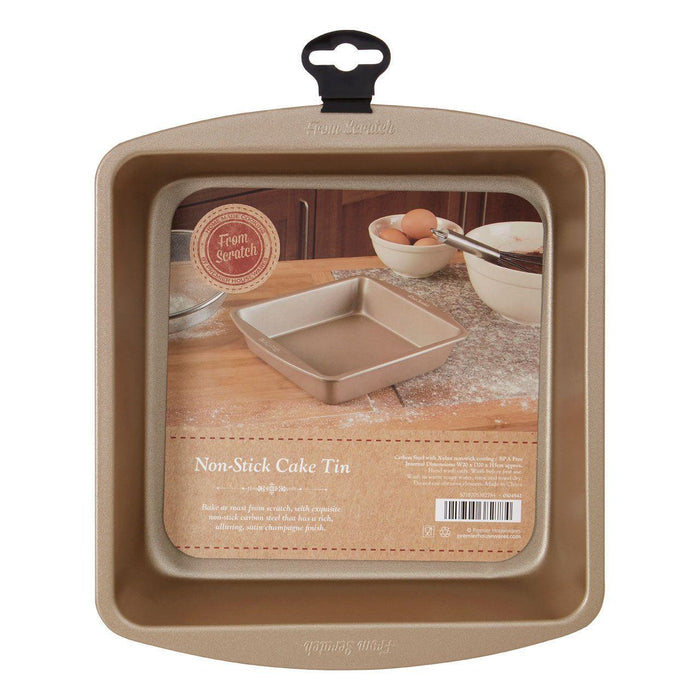 Premier Housewares From Scratch Satin Champagne Square Cake Tin