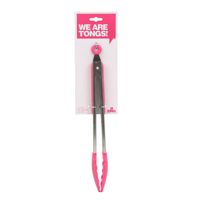 Premier Housewares Hot Pink Silicone Zing Tongs
