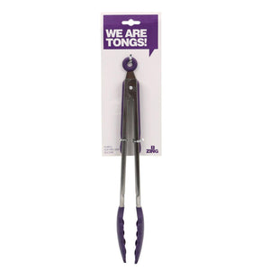 Premier Housewares Purple Silicone Zing Tongs | {{ collection.title }}