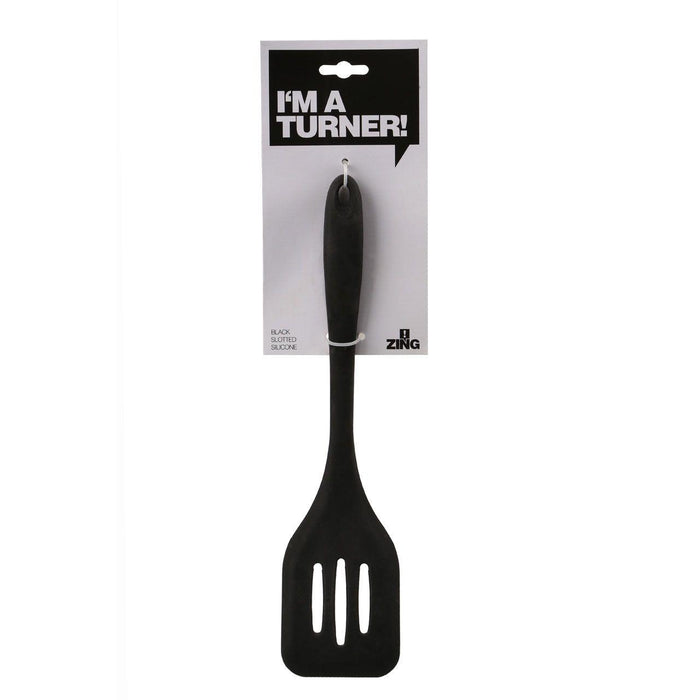 Premier Housewares Zing Black Silicone Slotted Turner | {{ collection.title }}