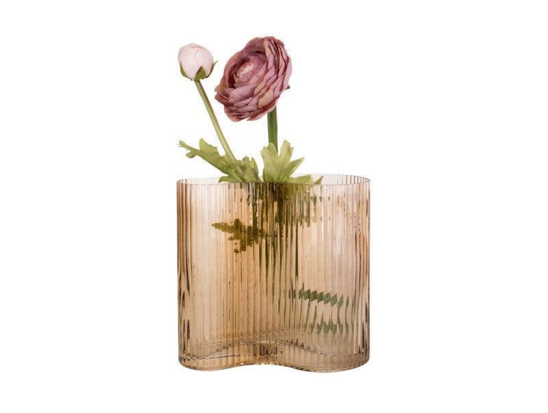 Present Time Allure Waves Vase - Sand Brown