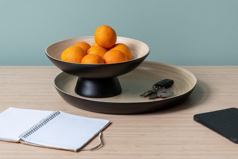 Present Time Fruit Bowl Puro Bamboo Black