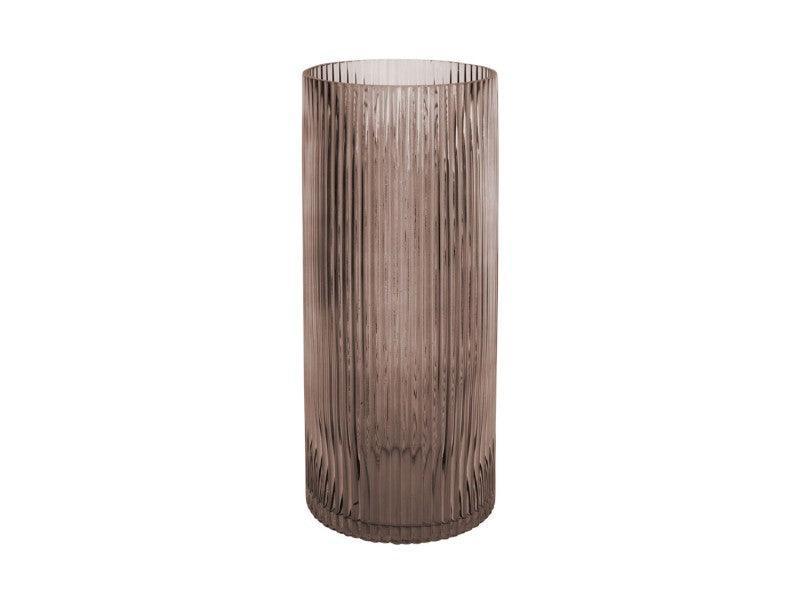 Present Time Large Allure Straight Vase - Chocolate Brown