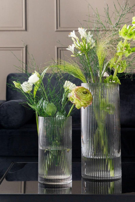 Present Time Large Allure Straight Vase - Dark Grey