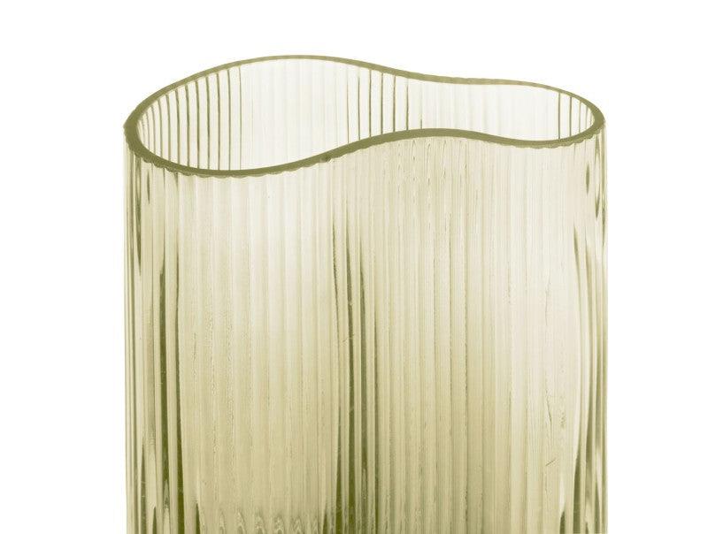 Present Time Large Allure Waves Vase - Moss Green | {{ collection.title }}