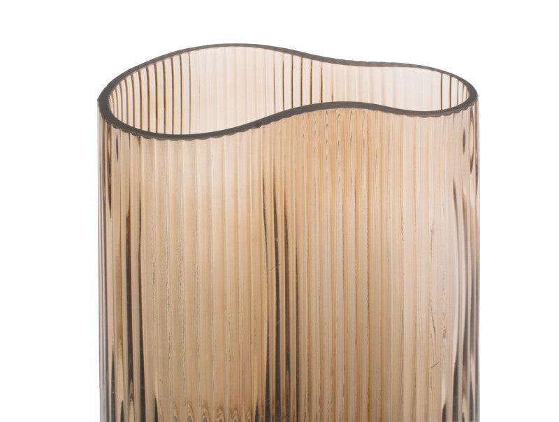Present Time Large Allure Waves Vase - Sand Brown | {{ collection.title }}