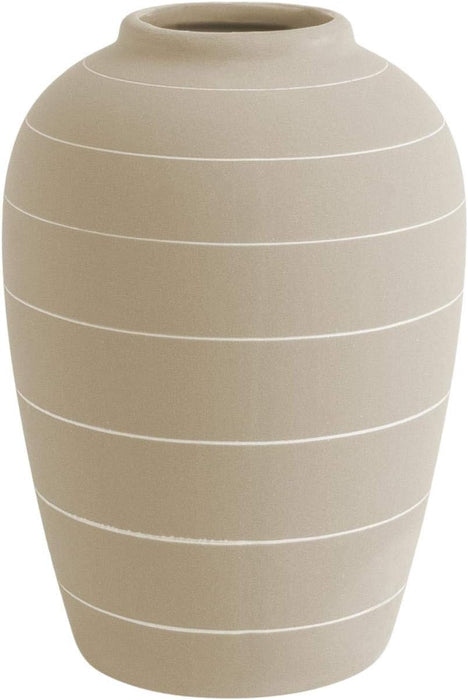 Present Time Living Terra Cone Ceramic Vase - Ivory - LemonSalt