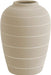Present Time Living Terra Cone Ceramic Vase - Ivory - LemonSalt