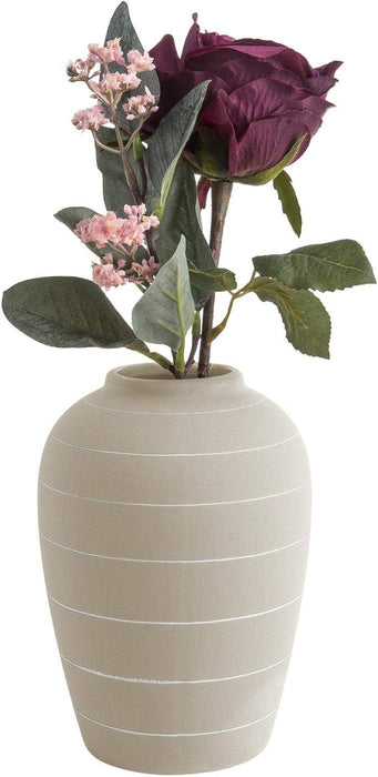 Present Time Living Terra Cone Ceramic Vase - Ivory - LemonSalt