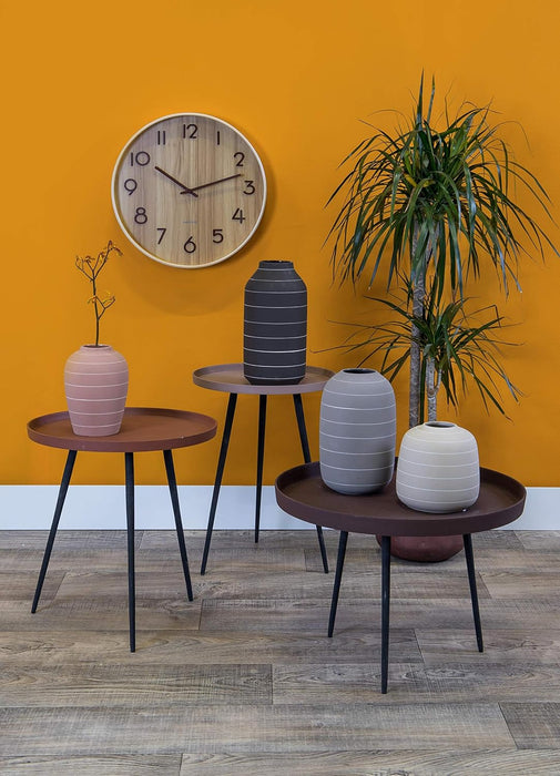 Present Time Living Terra Cone Ceramic Vase - Terracotta - LemonSalt