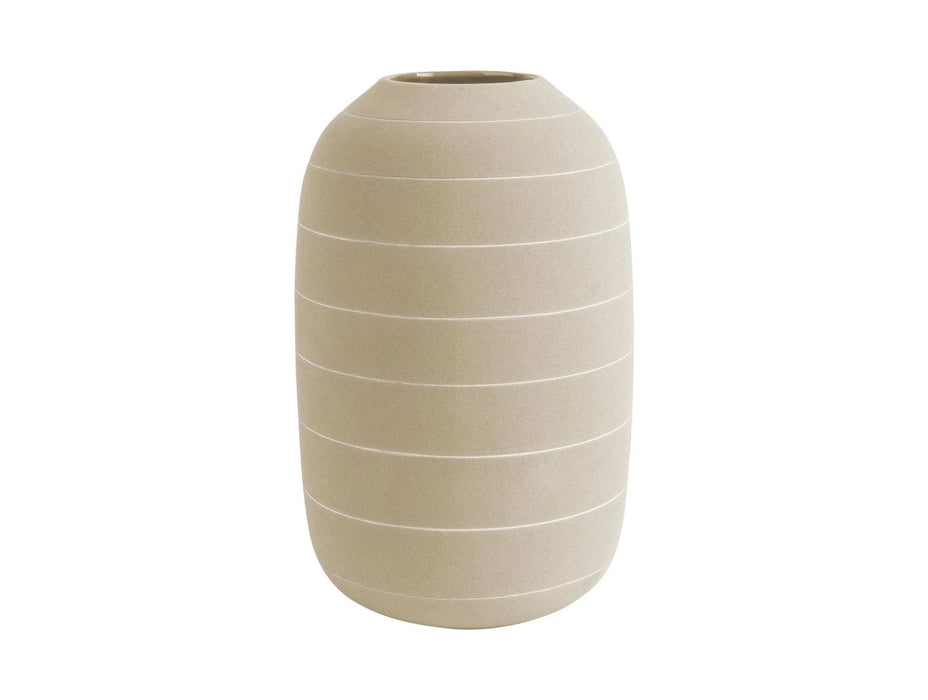 Present Time Living Terra Straight Ceramic Vase - Ivory - LemonSalt