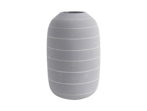 Present Time Living Terra Straight Ceramic Vase - Light Grey - LemonSalt