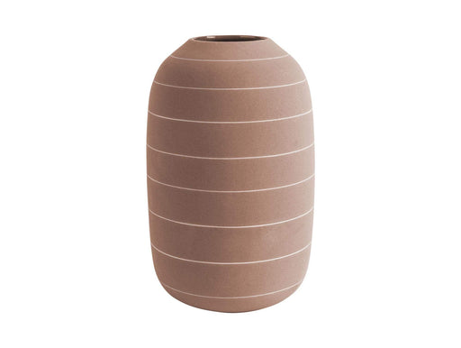 Present Time Living Terra Straight Ceramic Vase - Terracotta - LemonSalt