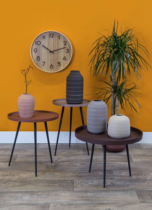 Present Time Living Terra Straight Ceramic Vase - Terracotta - LemonSalt