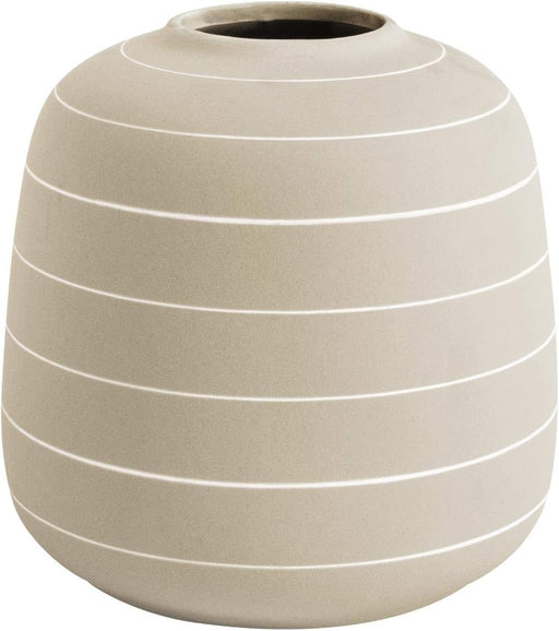 Present Time Living Terra Wide Ceramic Vase - Ivory - LemonSalt
