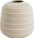 Present Time Living Terra Wide Ceramic Vase - Ivory - LemonSalt