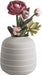 Present Time Living Terra Wide Ceramic Vase - Light Grey - LemonSalt