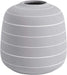 Present Time Living Terra Wide Ceramic Vase - Light Grey - LemonSalt