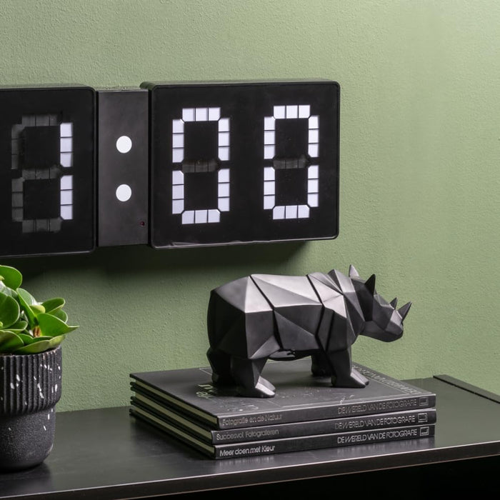Present Time ORIGAMI Rhino Statue – Matt Black - LemonSalt