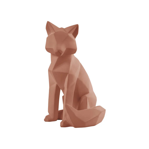Present Time ORIGAMI Sitting Fox Statue – Brown - LemonSalt
