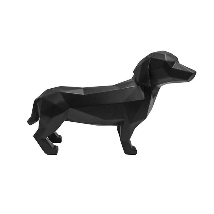 Present Time ORIGAMI Standing Dog Statue – Matt Black - LemonSalt